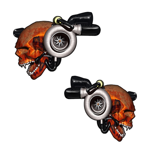 Car & Motorbike Stickers: Skull Turbine