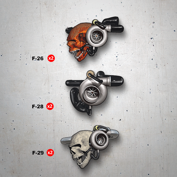 Car & Motorbike Stickers: Skull Turbine
