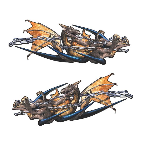 Car & Motorbike Stickers: Chained Dragon