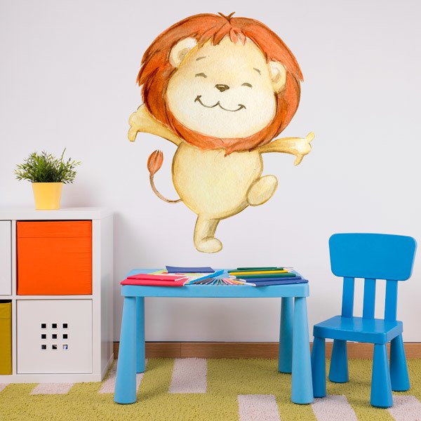 Stickers for Kids: Smiling lion