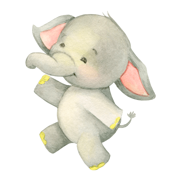 Stickers for Kids: Happy elephant