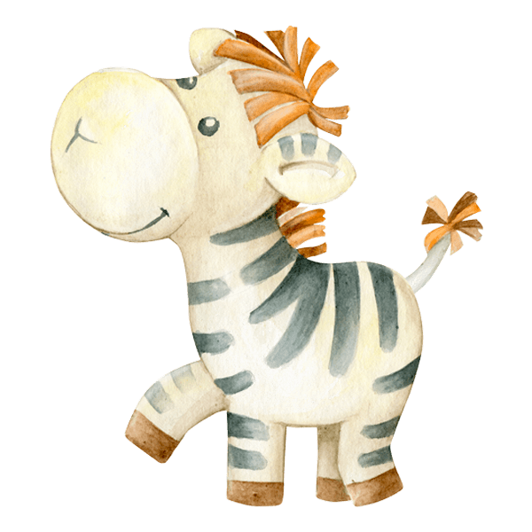 Stickers for Kids: Smiling Zebra