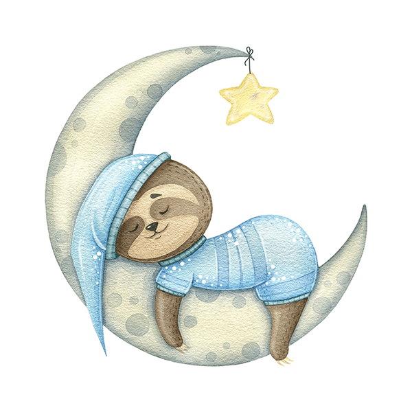 Stickers for Kids: Sloth Sleeps on the Moon