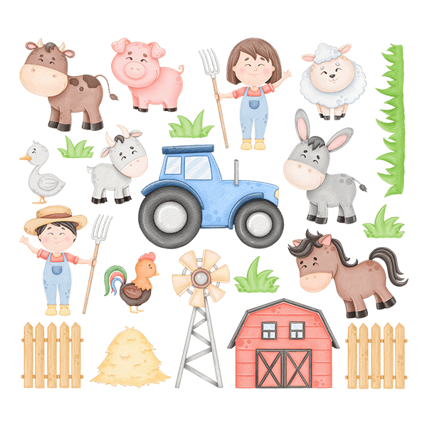 Stickers for Kids: Farm Animals Kit