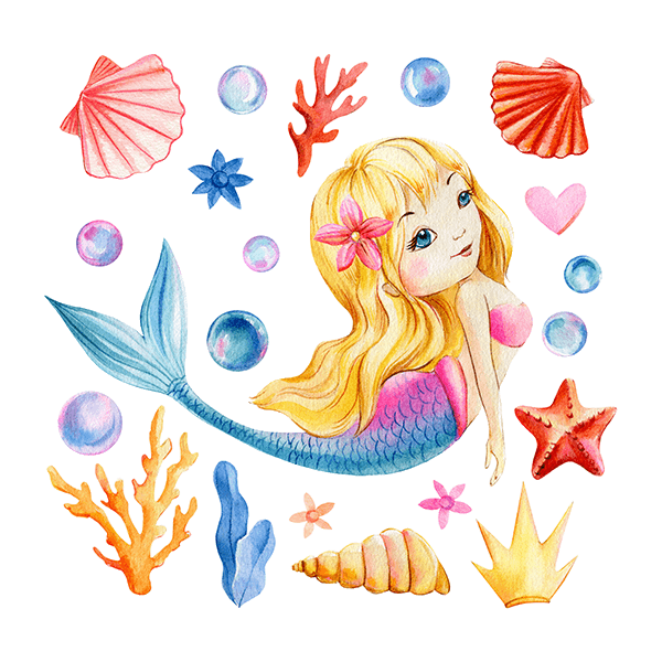 Stickers for Kids: Blonde Mermaid