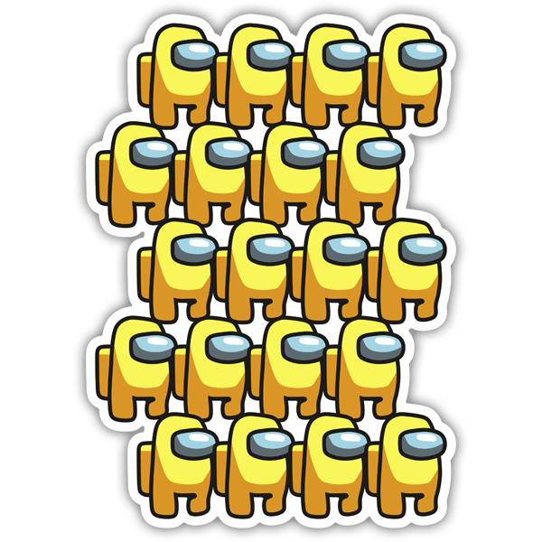 Car & Motorbike Stickers: Among Us Yellow Block