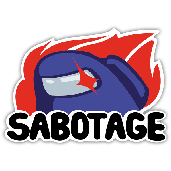 Car & Motorbike Stickers: Among Us Sabotage Blue