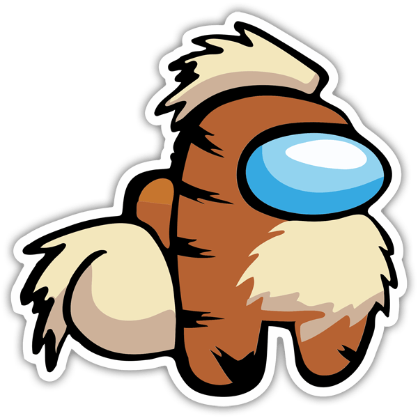 Car & Motorbike Stickers: Among Us Growlithe Pokemon