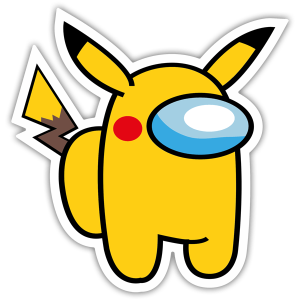 Car & Motorbike Stickers: Among Us Picachu Full Pokemon