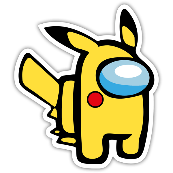 Car & Motorbike Stickers: Among Us Picachu Pokemon