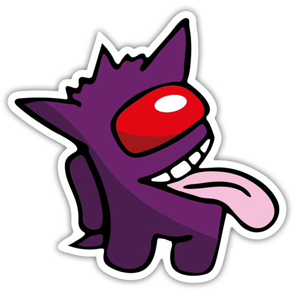 Car & Motorbike Stickers: Among Us Gengar Pokemon