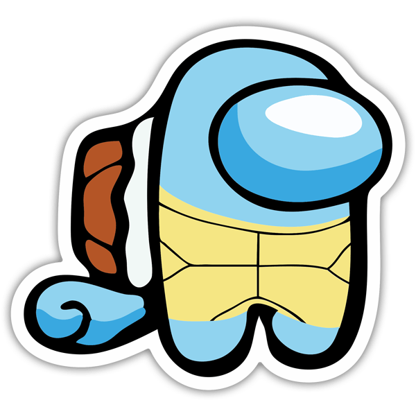 Car & Motorbike Stickers: Among Us Blastoise Pokemon