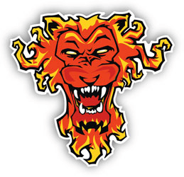 Car & Motorbike Stickers: Lobo fire