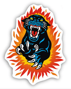 Car & Motorbike Stickers: Panther jump