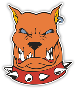 Car & Motorbike Stickers: Rabid dog