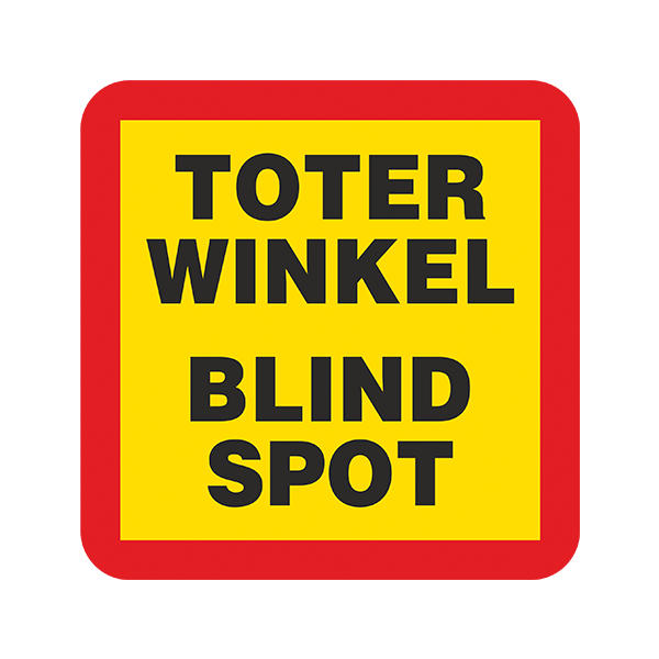 Car & Motorbike Stickers: Toter Winkel Blind Spot German