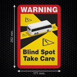 Car & Motorbike Stickers: Warning, Blind Spot Take Care Bus 3