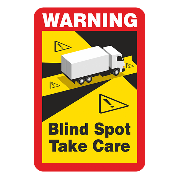 Car & Motorbike Stickers: Warning, Blind Spot Take Care Truck