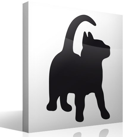 Wall Stickers: Silhouette Funny cat