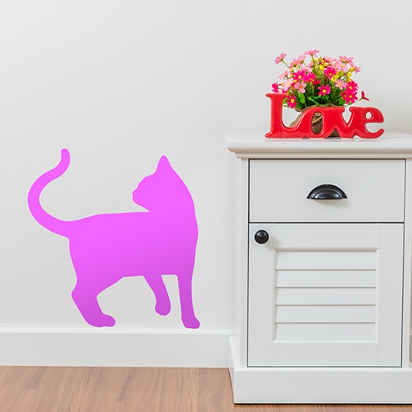 Wall Stickers: Cat silhouette rotated