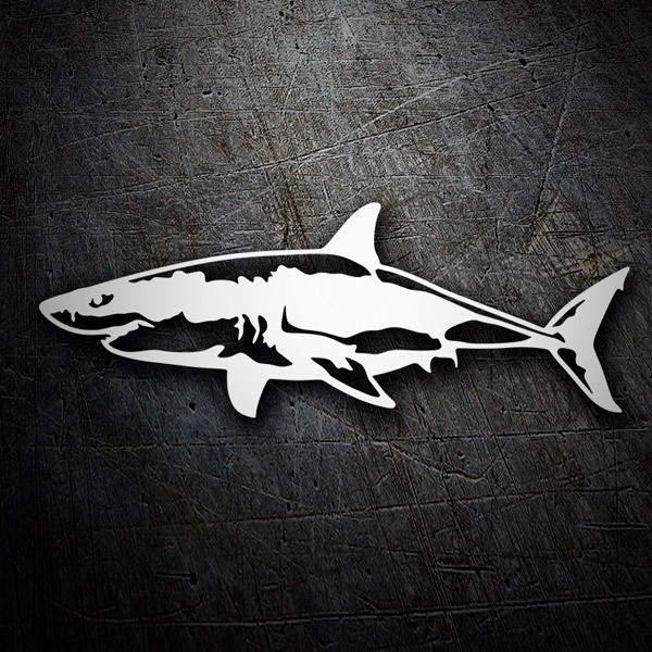 Car & Motorbike Stickers: Shark swimming