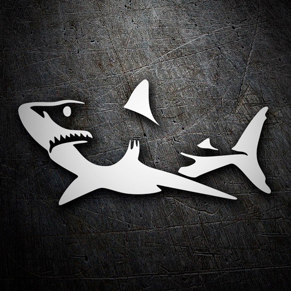 Car & Motorbike Stickers: Shark on alert