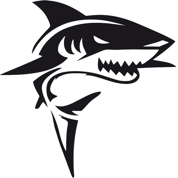 Car & Motorbike Stickers: Shark attacking