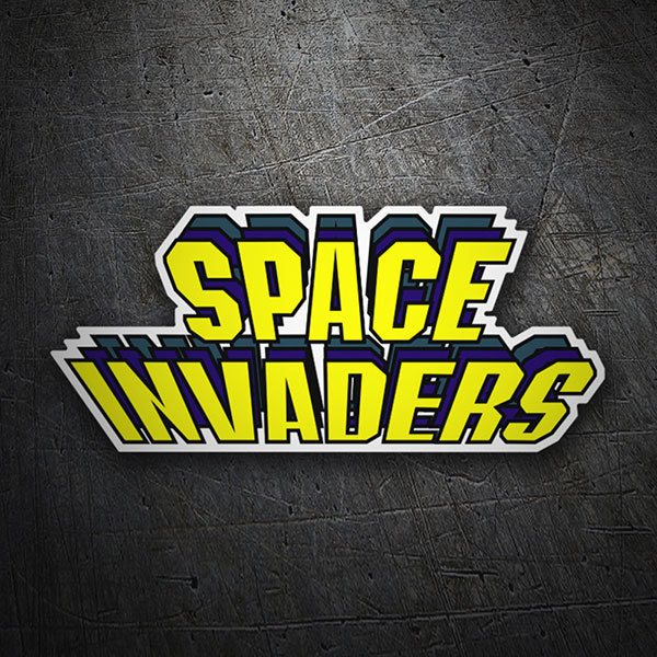 Car & Motorbike Stickers: Space Invaders Relief