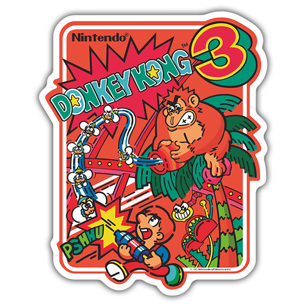 Car & Motorbike Stickers: Donkey Kong 3 Videogame