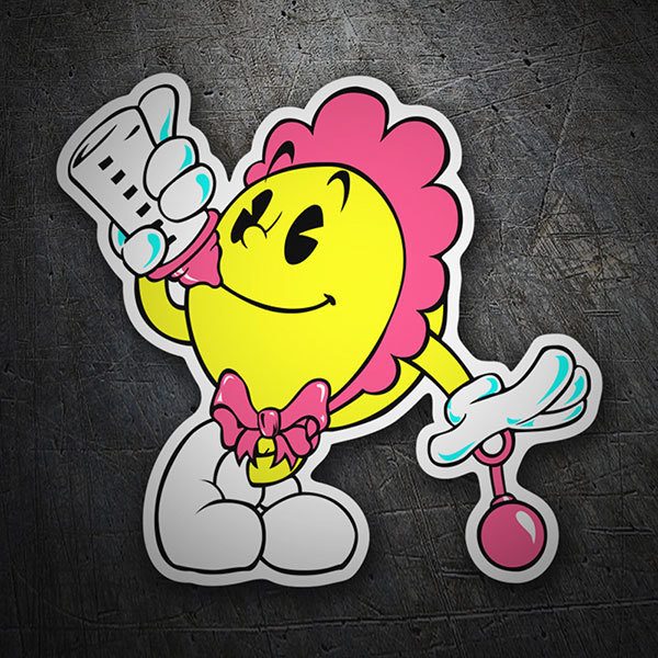 Car & Motorbike Stickers: Baby Pac-Man Pinball
