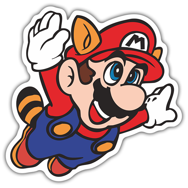 Car & Motorbike Stickers: Super MarioRaccoon