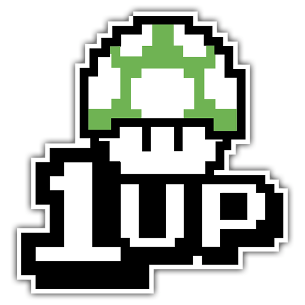 Car & Motorbike Stickers: Mushroom 1-UP