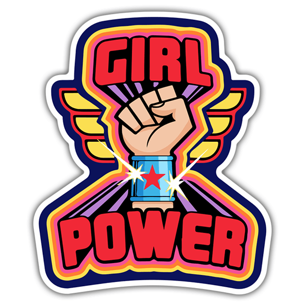 Car & Motorbike Stickers: Girl Power Wonder Woman