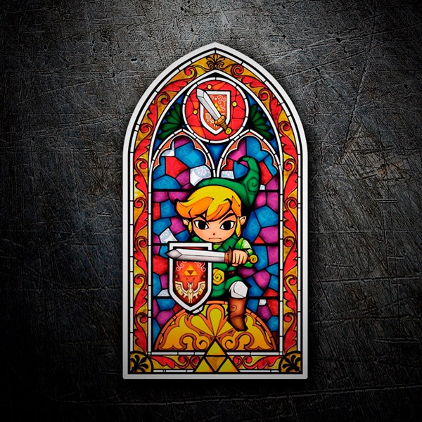 Car & Motorbike Stickers: Stained Glass Zelda - The Wind Waker