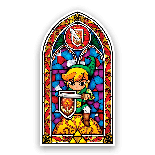 Car & Motorbike Stickers: Stained Glass Zelda - The Wind Waker