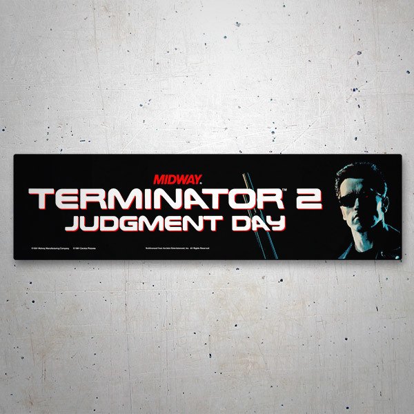 Terminator 2 graphic Arcade Artwork Marquee Stickers Graphic All Sizes 