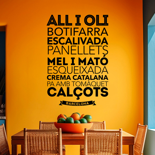 Wall Stickers: Gastronomy in Barcelona