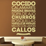 Wall Stickers: Gastronomy in Madrid 2