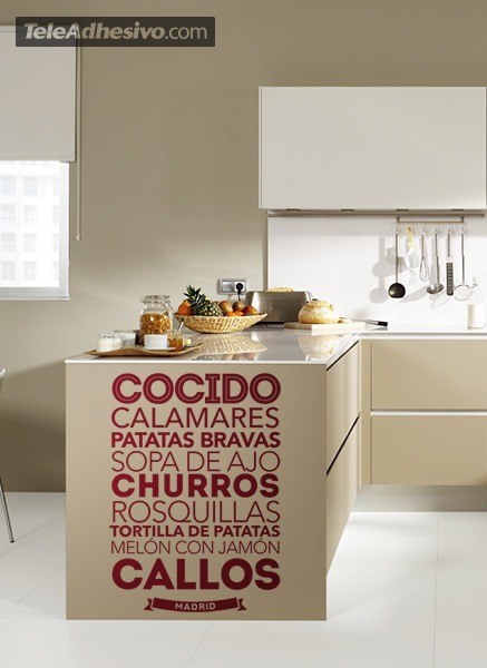 Wall Stickers: Gastronomy in Madrid