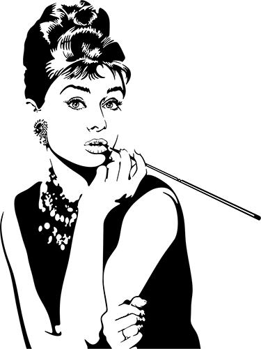 Car & Motorbike Stickers: Audrey Hepburn