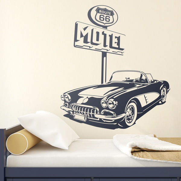 Wall Stickers: Chevrolet Corvette Route 66