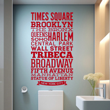 Wall Stickers: Typographic New York streets 3
