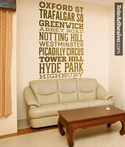 Wall Stickers: Typographic Streets London
