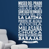 Wall Stickers: Typographic of Streets of Madrid 2