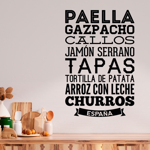 Wall Stickers: Gastronomy of Spain