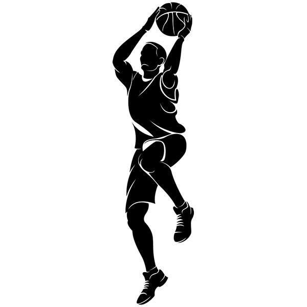 Wall Stickers: Basketball player shooting