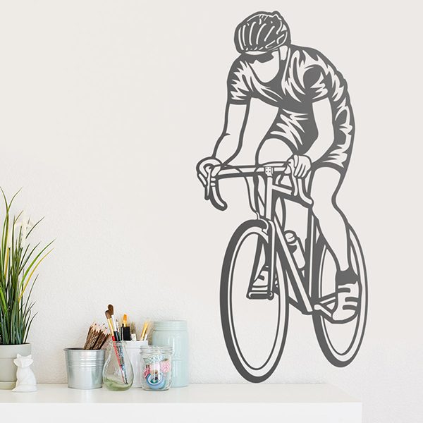 Wall Stickers: Cyclist sprinting