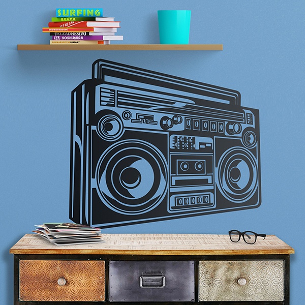 Wall Stickers: Classic HiFi system of music