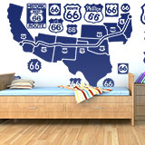 Wall Stickers: Map and logos Route 66 4