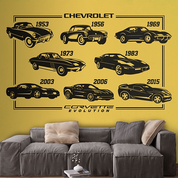 Wall Stickers: Evolution Chevrolet Corvette